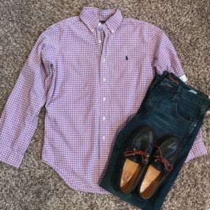 Ralph Lauren Classic Fit Red/Blue Button Up